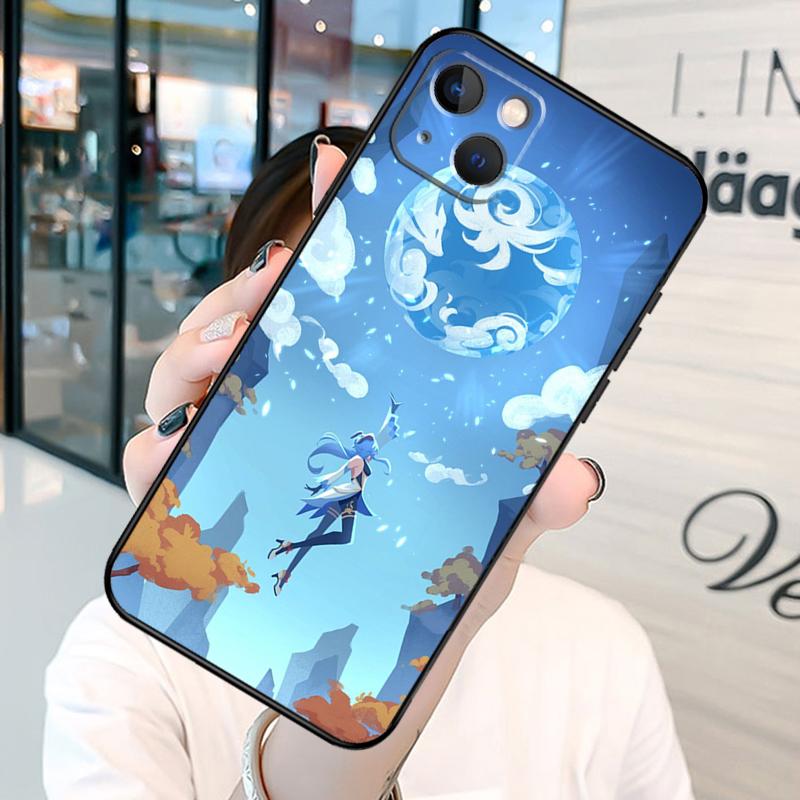 Чехол для телефона Ганьюй Genshin Impact для iPhone 13 12 Mini 11 14 15 16 Pro Max Plus X XS Max XR Защитный корпус