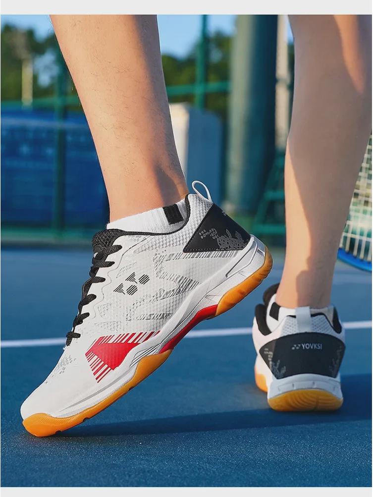 Новые кроссовки для бадминтона с подошвой из коровьих сухожилий, тренировочные теннисные кроссовки, спортивная обувь, студенческие футбольные кроссовки