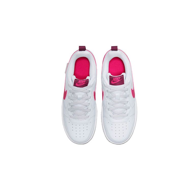 Nike Детские кроссовки Court Borough Low 2 GS Pure Platinum Pink Prime White Sangria BQ5448-015