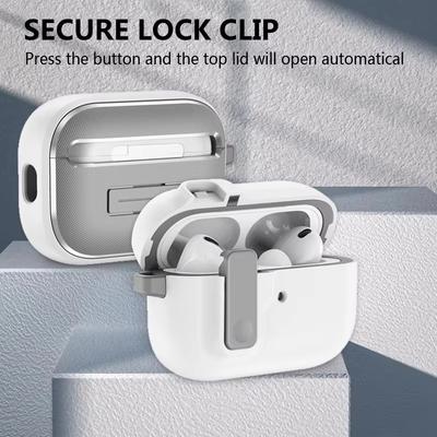 Чехол с автоматическим переключателем Secure Lock, совместимый с AirPods Pro 2-го поколения, защитный чехол с чехлом Apple Air Pods 3 2