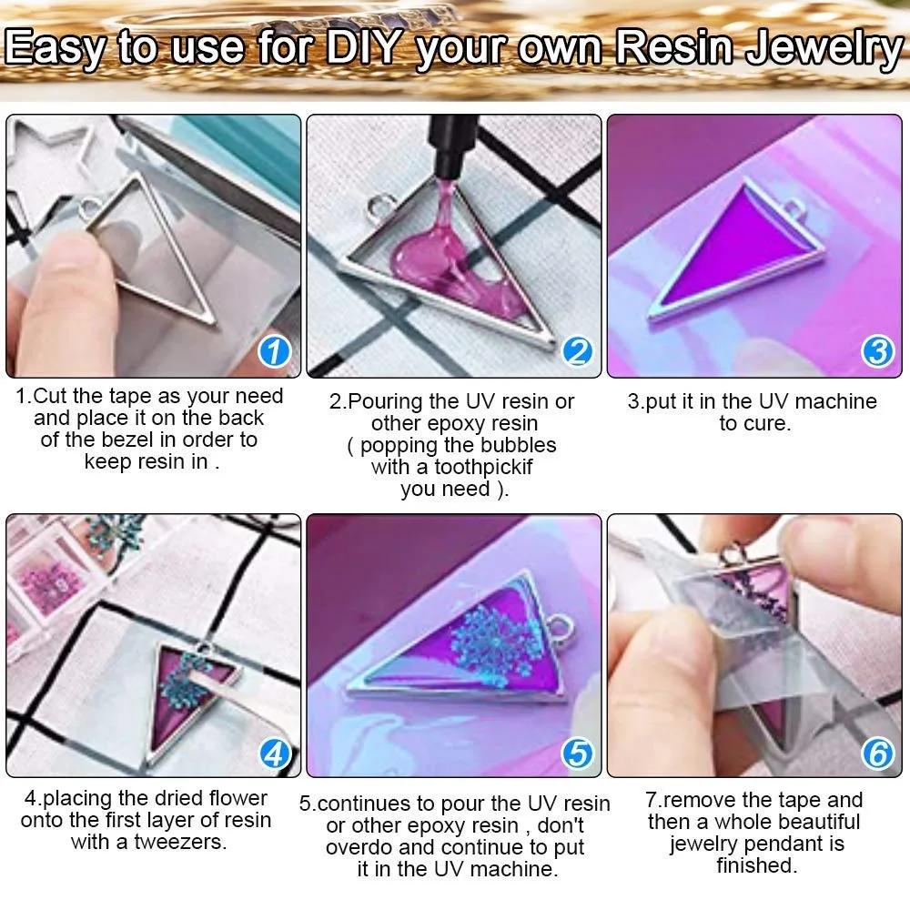 3 рулона бесшовной клейкой бесшовной эпоксидной ленты 5 м DIY технологическая лента УФ-краска для бумаги из смолы высокой вязкости цвета нежно-голубой