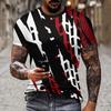 Summer Men's 3D Printed Round Neck T-shirt Retro Personalized Leisure Holiday Designer Basic Polyester ShortSleeve Top