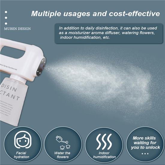 K8 Blue Light Atomization Дезинфицирующий пистолет-распылитель емкостью 500 мл Ручной дезинфекционный распылитель