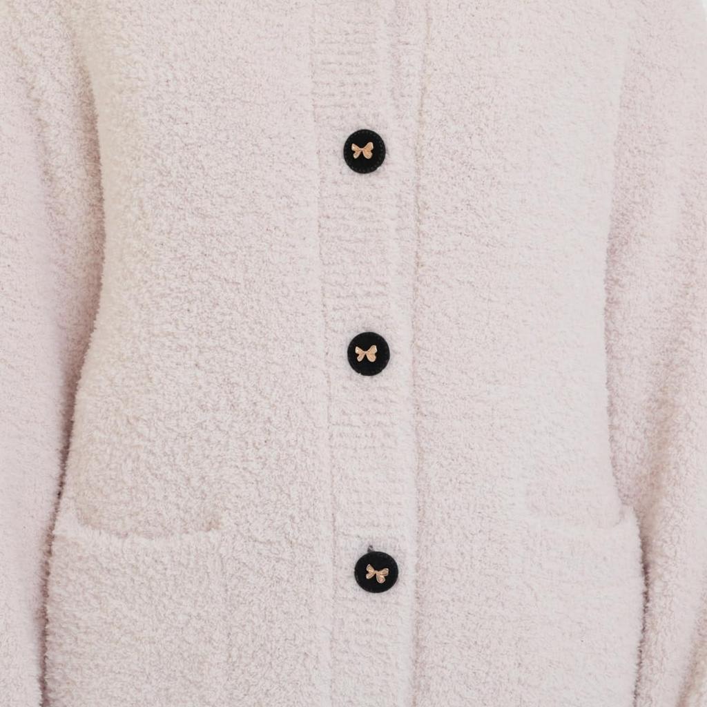 Narue Ivory Mole Knit Ribbon Cardigan Women's Robe/Gown
