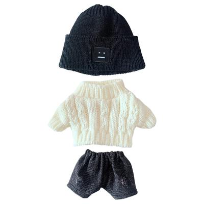 Niannyyhouse Одежда для кукол 20 см Наряд Шляпа + Свитер + Шорты Набор из 3 предметов Свитер с косами для мягких игрушек Одежда для хлопковой куклы Одежда для куклы-младенца