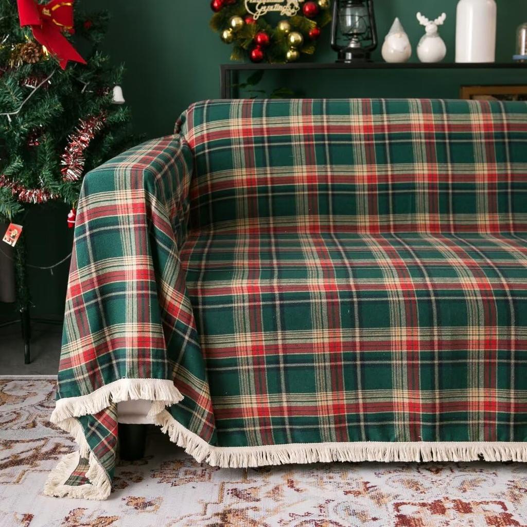 Чехлы для диванов в стиле бохо с геометрическим узором, чехол для дивана с рождественской решеткой для гостиной, прочный чехол для дивана для собак и домашних животных