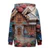 3D Printing Women's Fashion Christmas Print Long Sleeve Loose Hoodie Sweatshirt Top