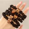 Heart Shape High Elastic Hair Rope Flannel Mini Hair Tie Durable Small Intestine Hair Band  Woman's