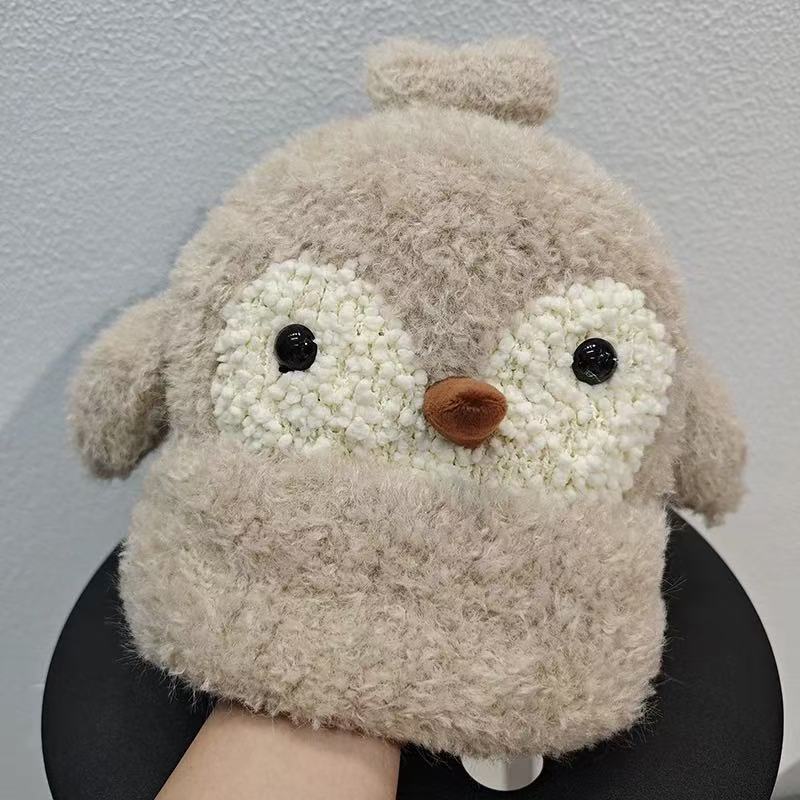 Winter Penguin Beanie For Women With Windproof Knit Material And Casual Style