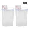 2Pcs Thick Plastic Insect Prevention Rice Box Moisture Proof Flour Storage Bin Food Container
