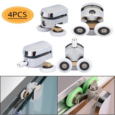 4 шт., двойная душевая перегородка, дверные ролики, верхние и нижние, 23 мм, сменные колеса
