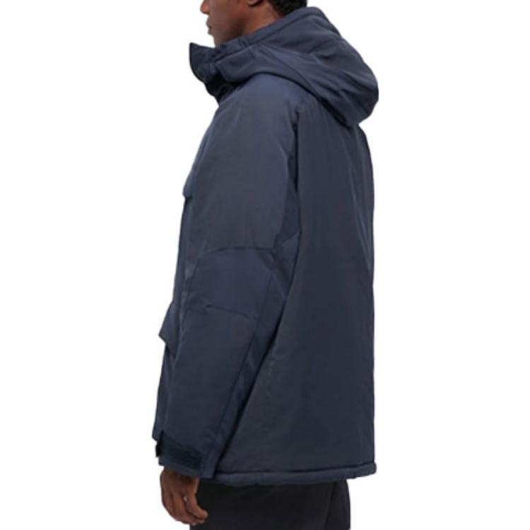 Uniqlo X White Mountaineering High-Performance Composite Zipper Streetwear Loose-Fit Hooded Down Jacket Men outerwear Navy 442563-69
