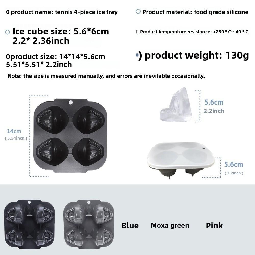 Shark Ice Ball Mold 4 Grids Ice Maker Funny Popsicle Molds  for Summer