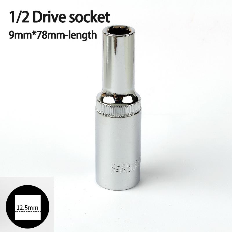 1 шт. 12-гранная 78 мм зеркальная глубокая головка 1/2" привод бита Torx трещоточный ключ адаптер инструмент часть 8-32 мм инструменты для ремонта автомобиля