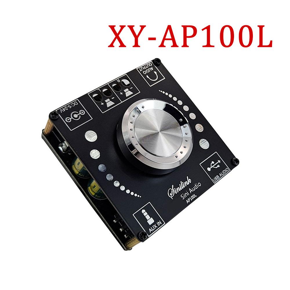 XY-AP100L / XY-AP100H 100Втx2 Bluetooth 5.0 Стереоусилитель Плата AUX USB Звуковая карта Цифровой усилитель мощности Amplificador DC 12V 24V