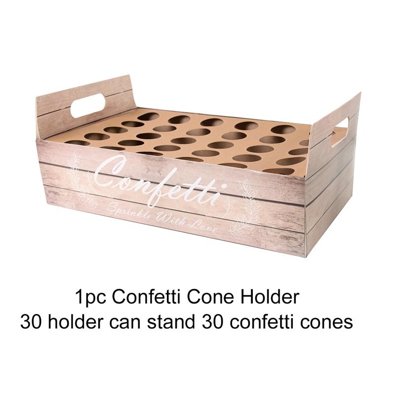 Свадебный поднос из крафт-бумаги, конус конфетти, подставка, подставка для свадебного украшения, цветочные конусы конфетти, держатель для свадебной бумаги в деревенском стиле