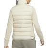 Nike Logo Print Pattern Zipper Warm Stand Collar Down Vest Women Vest White DR1591-206