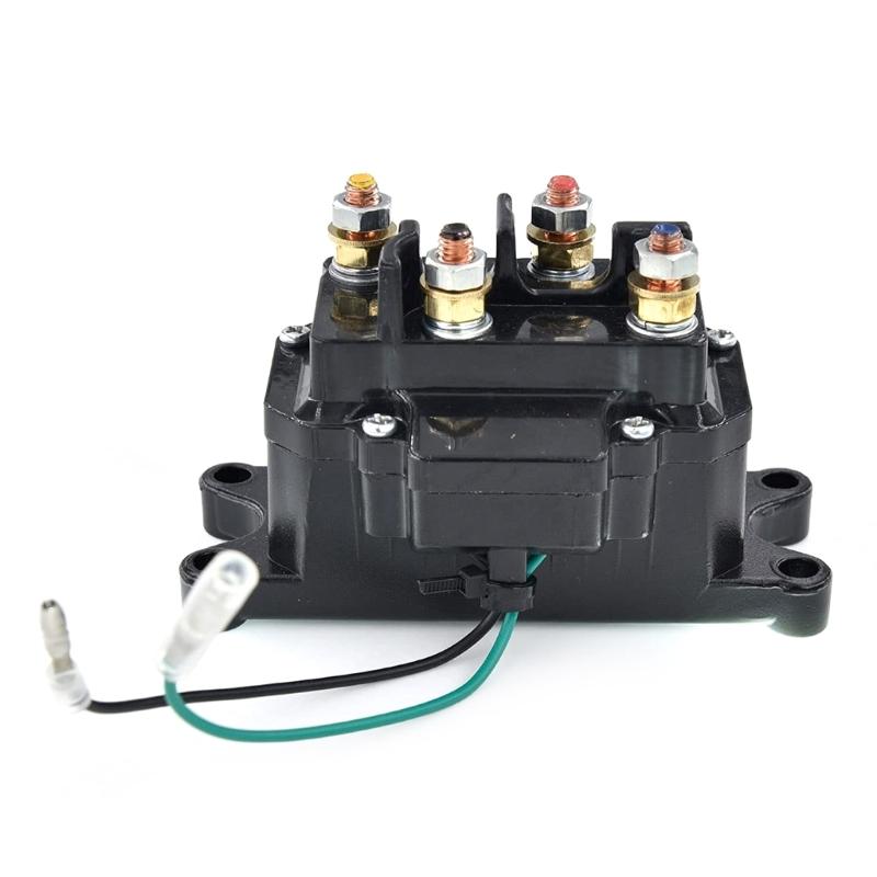 12V 250A Winch Solenoid Relays Contactors Thumb Truck for ATV Truck 5000-7000lbs with 6 Protecting Caps