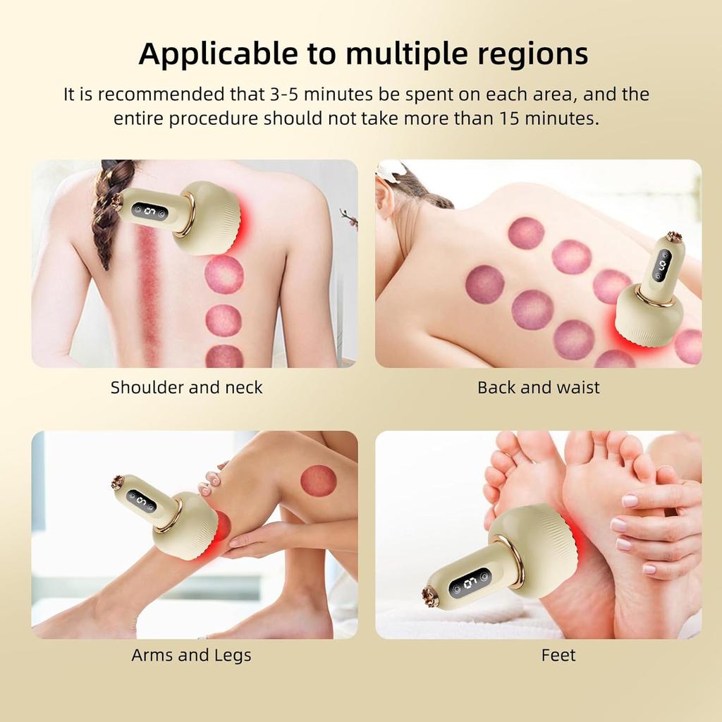 Электрический баночный аппарат, 4-в-1 баночный аппарат, электрический инфракрасный с 9 передачами, электрический аппарат Гуаша, набор для баночного массажа для снятия боли