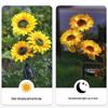 Solar-Powered Artificial Sunflower Garden Decoration - Scenic Floral Arrangement for Courtyard and Landscape.