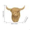 Cow Decor Head Figurine Resin Cute Animal Wall Hanging Decoration for Park Farm