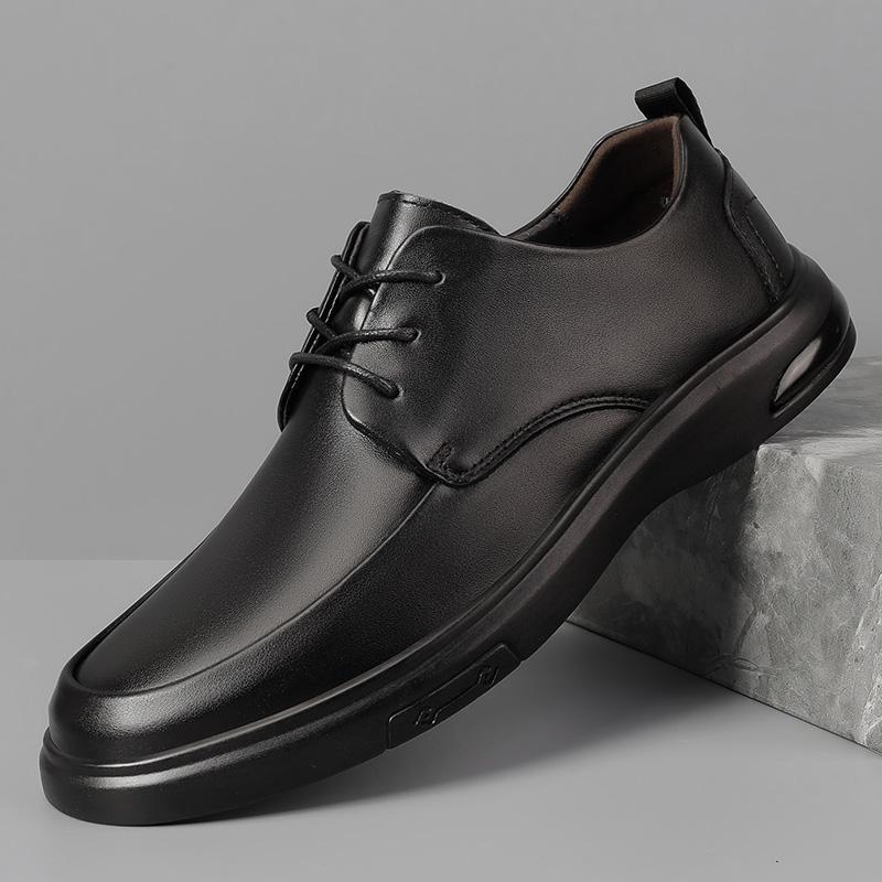High Quality Men Genuine Leather Shoes Versatile Men's Casual Shoes Fashion Brand Man Oxford Shoes Lace Up Formal Dress Footwear