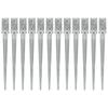 Day and Night - Day and Night Ground Spikes 12 Pcs Silver Galvanized Steel 7x7x75 Cm
