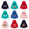 Christmas New Year Cartoon Spring and Fall Children's Printed Hooded Sweater Boys and Girls Casual Tops with Hoodie