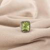 Зеленый Перидот Драгоценный камень 925 Стерлинговое серебро Ювелирные изделия ручной работы Стильное кольцо для свадьбы RR-74-7