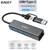 Сетевой адаптер Yijie USB и Type-C на RJ45 с 3-портовым концентратором, 100 Мбит/с, без драйверов
