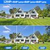 Triple-Lens Triple-Screen WiFi Surveillance Camera, Auto-Tracking IP Security Cam