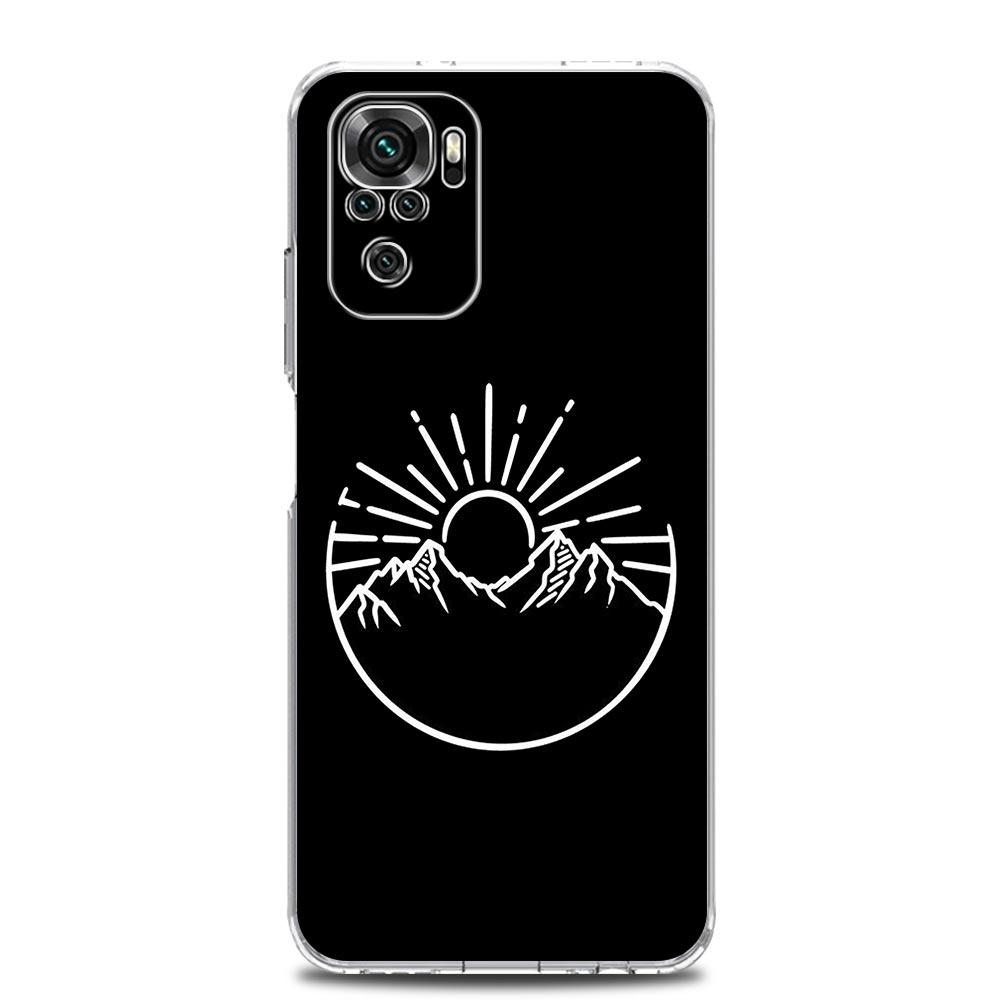 Чехол Line Mountain Scenery Sun Moon для Xiaomi Redmi Note 15 14 13 12 4G 10 11 Pro Plus 5G 14C 13C 12C 10C 9A
