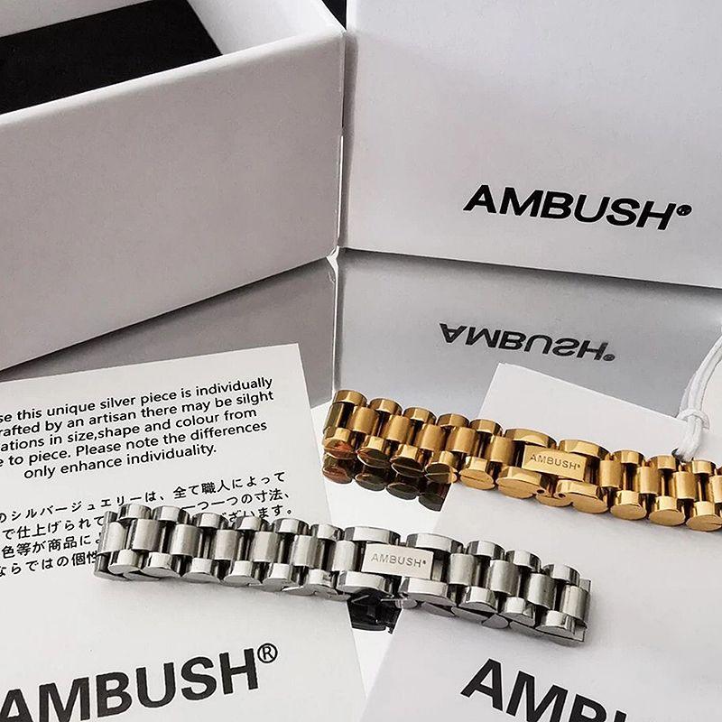 AMBUSH ремешок браслет мужской из нержавеющей стали простой нейтральный браслет легкой роскоши темпераментные аксессуары для запястья не выцветают