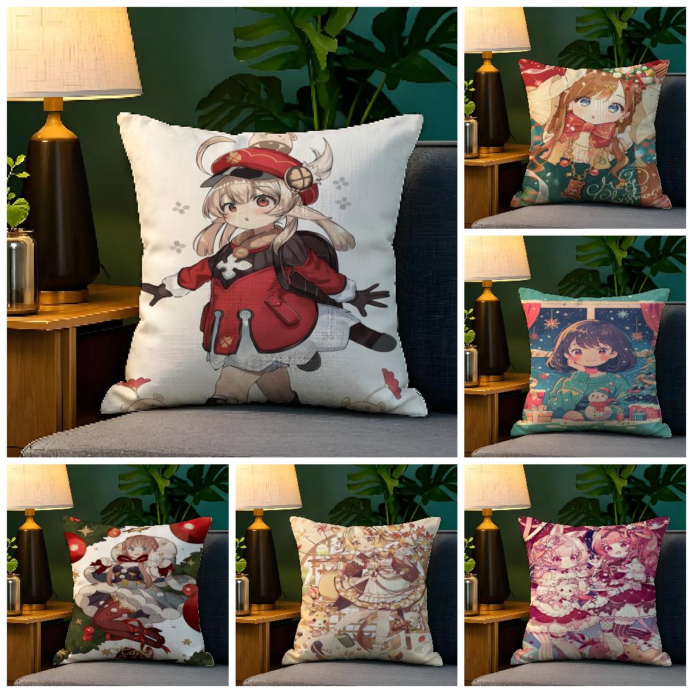 Beautiful illustrations in cartoon books Pillow Case Natural Linen Pillow Case DoubleSided Decor Sofa Pillowcase Home Decor
