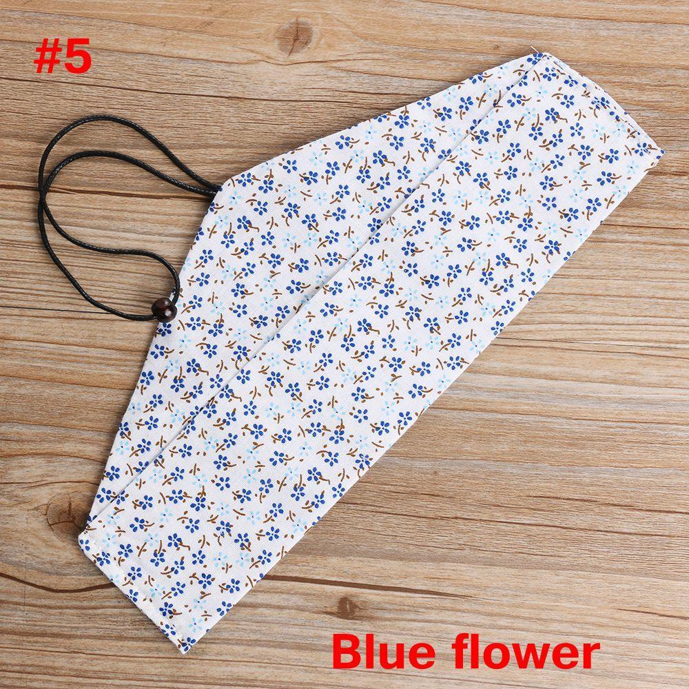 Japanese Style Portable Cutlery Set Spoon Fork Chopsticks Natural Wooden Cloth Bag