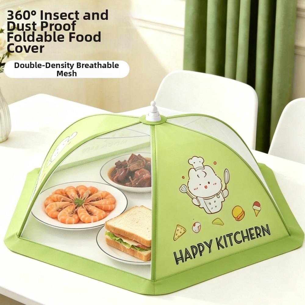 Umbrella Style Collapsible Food Cover Cartoon Mosquito Proof Cover Insect Prevention Cover Summer