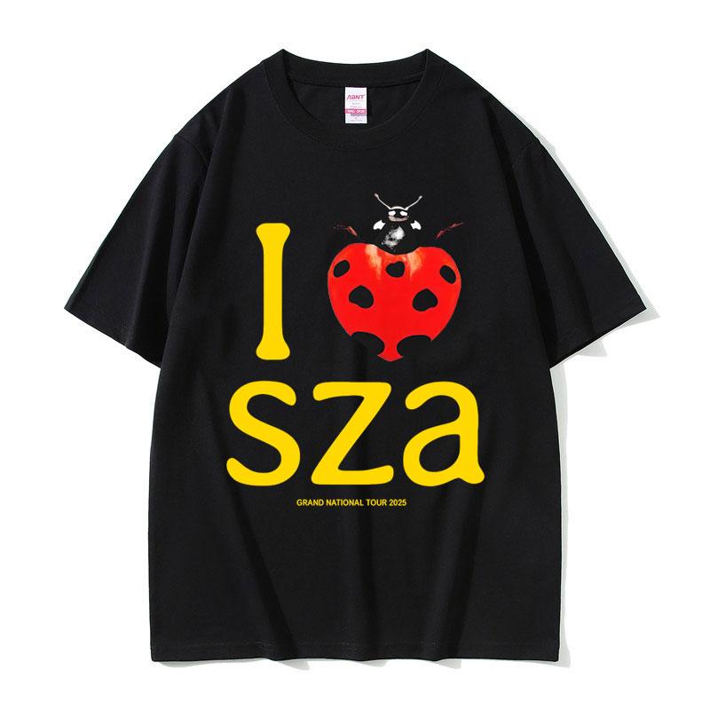 I Love SZA Grand National Tour 2025 Graphic Tshirt Unisex Women Hip Hop Oversized Tshirts Unisexs Casual Cotton Vintage T Shirts