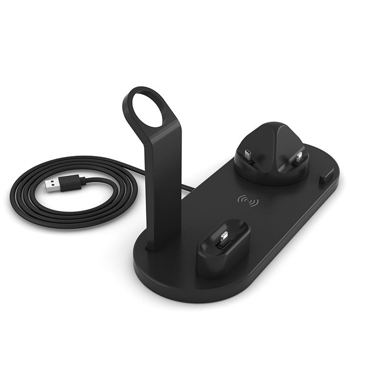 Magnetic Wireless Charger Stand Foldable 15W Fast Charging Station for iPhone Airpods Apple Watch Desktop Holder