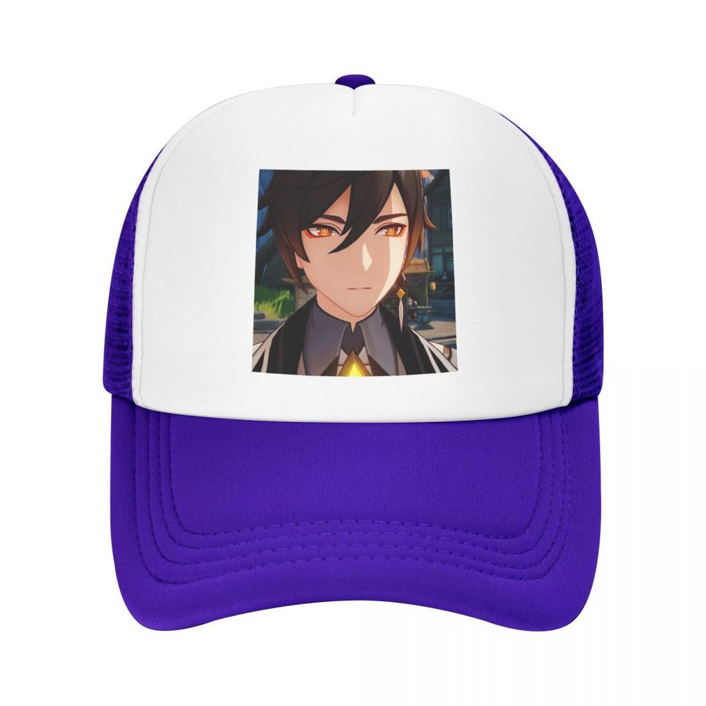 Zhongli Genshin Impact Бейсболка WoUnisex Унисекс Дышащая аниме-игровая шляпа дальнобойщика Уличная одежда Snapback Кепки летние шапки