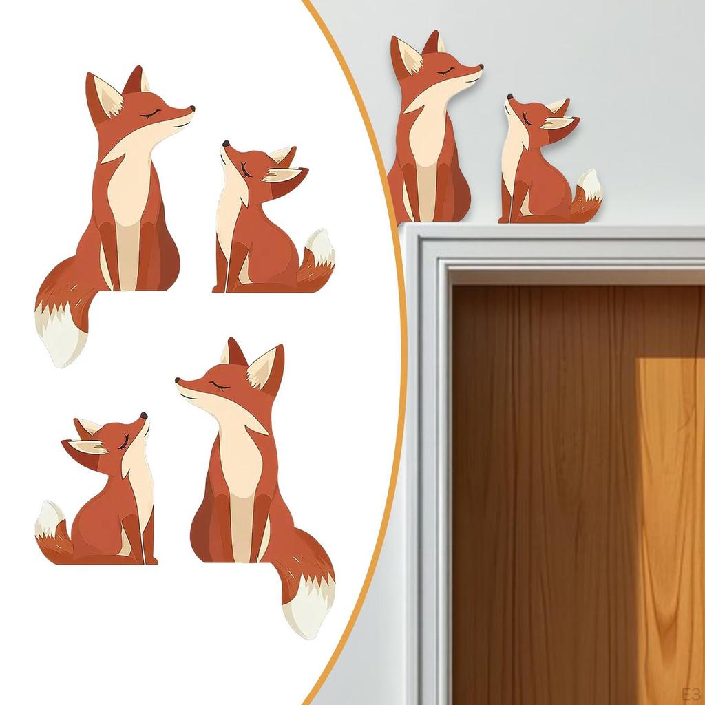 2 Pieces Door Toppers Corner Decor Adorable, Wall Ornament for Hallway Entryway, Kids