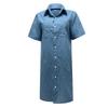Women's Fashion Short Sleeve Pocket Solid Color Casual Denim Dress