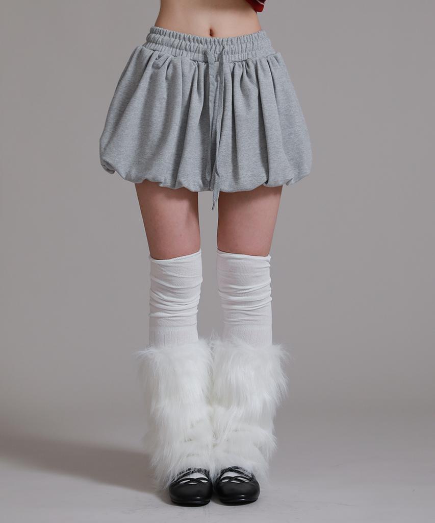 LIKE THE MOST Pumpkin Balloon Mini Skirt Pants_Gray