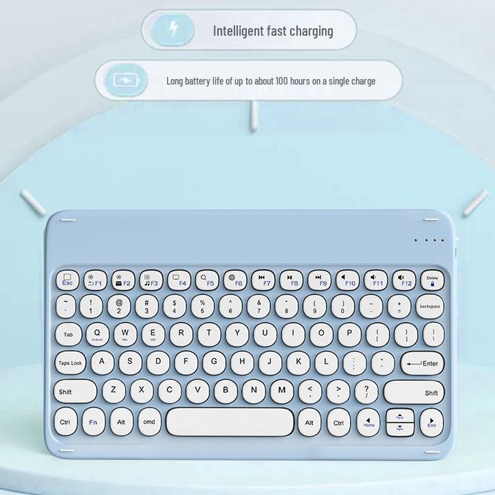 Беспроводная Bluetooth-клавиатура с круглыми клавишами для планшетов/телефонов Apple и Huawei