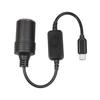 To USB Adapter Black 1FT USB To 12V Cable For Max 12W Type C Male To Female Socket Stable Power Cable For Powerbank Dash Cam GPS