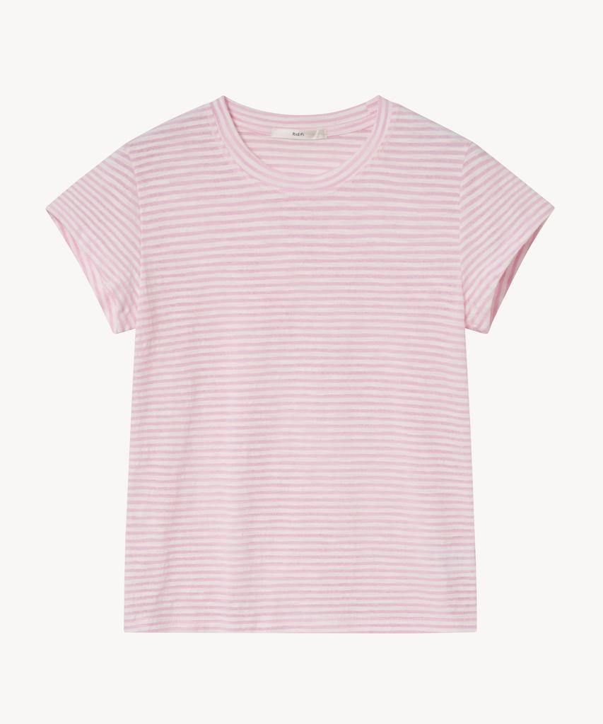 LADY VOLUME Soft Stripe T-Shirt (Pink)