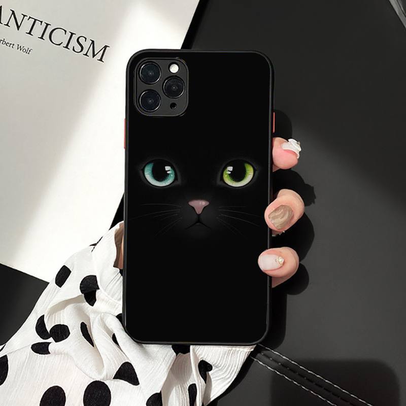 Черный кошачий глаз на чехле для телефона iPhone 11 12 13 mini pro XS MAX 8 7 6 6S Plus X 5S SE 2020 XR
