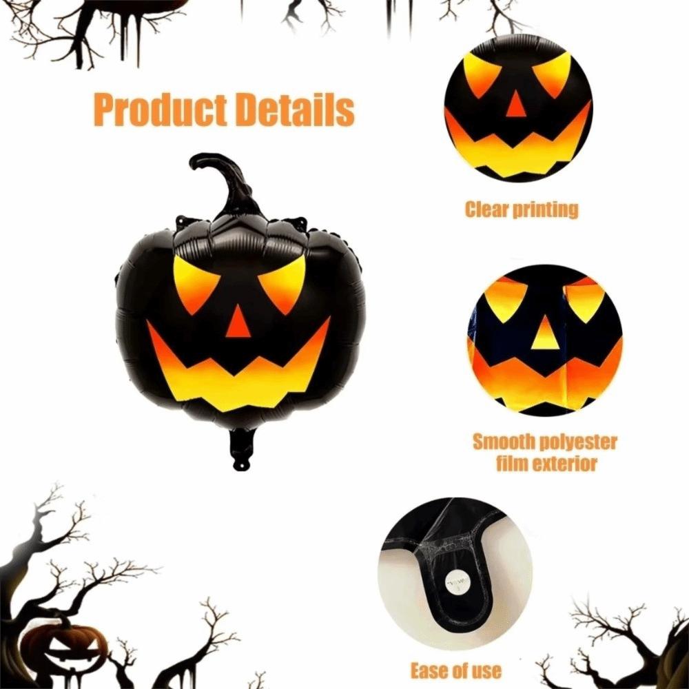 Skulls Halloween Balloons Double-sided Pumpkin Head Balloons Pumpkin Balloons Home Decoration