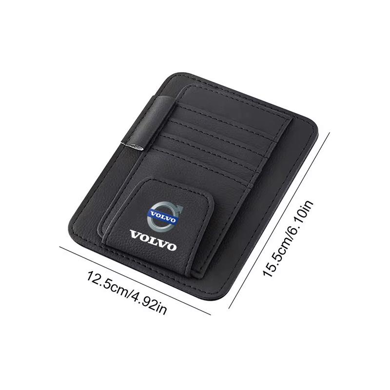 For Volvo XC90 XC60 V50 S60 V70 V60 V40 S90 olestar AWD XC40 S80 T6 Car Sun Visor Ticket Storage Bag Card Bag Sunglasses Holder