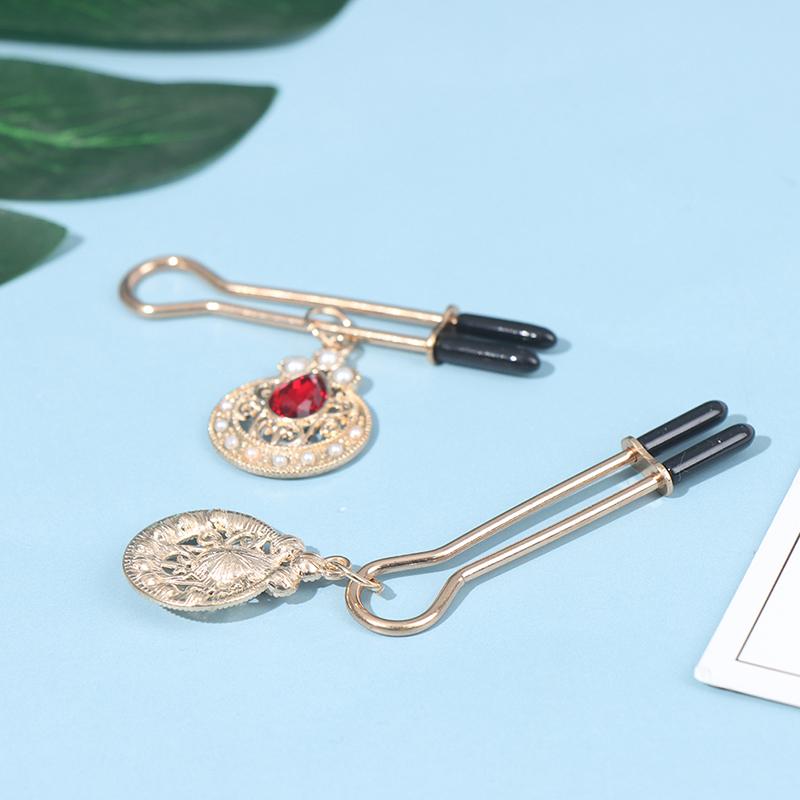 1 пара металлических зажимов для сосков на груди, зажим для женского клитора, ювелирные изделия для пирсинга, секса