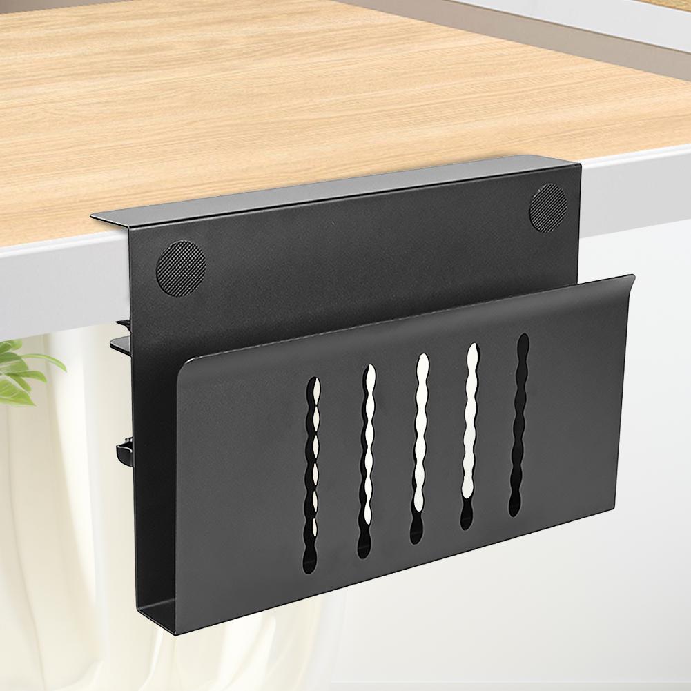 Desk Side Storage Organizer No Drill Clamp On Desk Shelf Laptop Desk Mount for Office Supplies & Studio Essentials